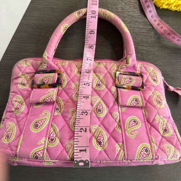 Vera Bradley Pink Top Handle Bag Purse Tote - Picture 8 of 10